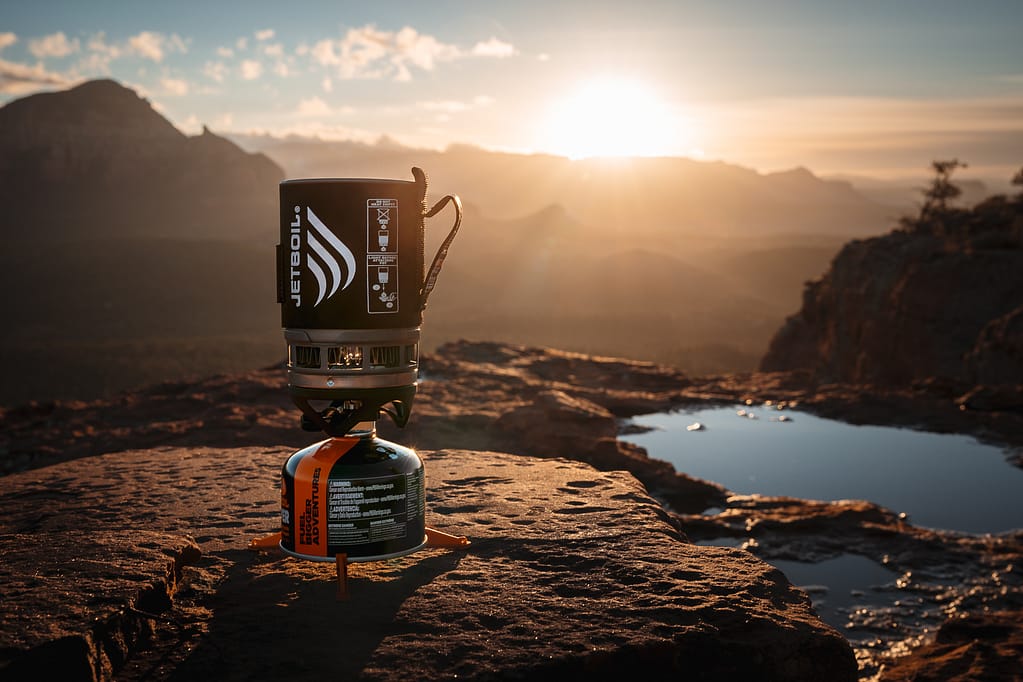 Jetboil sedona Arizona mountain summit hiking camping David Sherwood