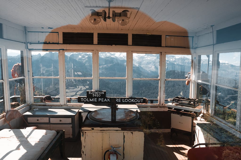 Fire lookout mount rainier Tolmie peak