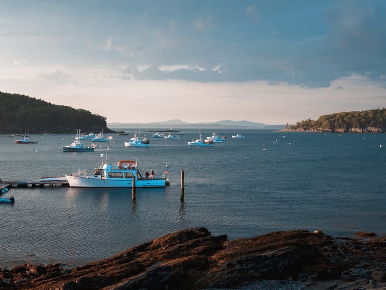 Bar harbor sunset on Acadia set sail